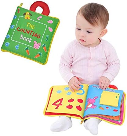 fineshelf Baby's First Book,Soft Books for Newborn Babies,Nontoxic Fabric,Early Education Toys