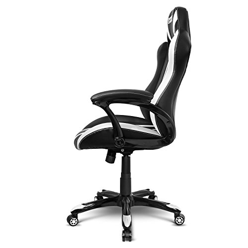 Empire-Gaming-Poltrona-Gamer-Racing-600-Series-Bianca-Modello-sedia-avvolgente-sport-Braccioli-ultra-comodi-e-morbidi