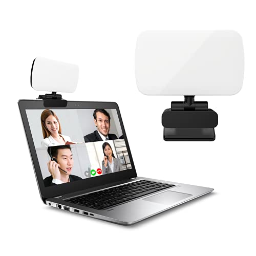 sylvwin Video Conference Lighting,Webcam Light with 3 Light Modes and Stepless Dimming,Zoom Call Lighting for Video Recording/Live Streaming/Remote Working/Online Meeting& Laptop Video Conferencing