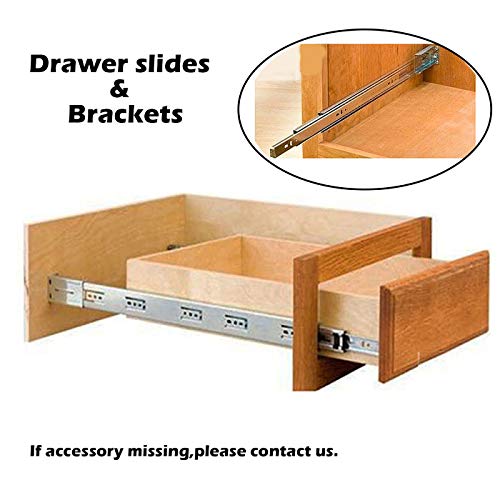 Gobrico Rear/Under Mounting Drawer Slides With Brackets Soft Closing
