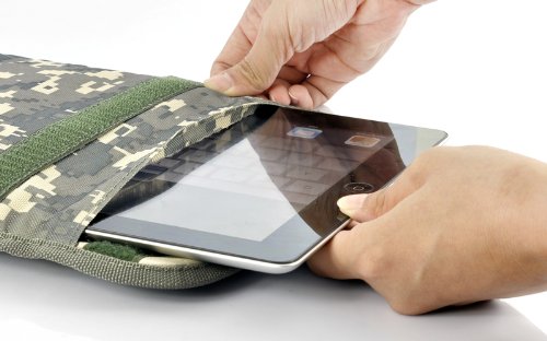 Toptekits D100 Army Camouflage Protective Anti-Radiation Anti-Tracking Anti-Spying GPS RFID Signal Blocking Pouch Case Bag for 7-10 Inches Tablets