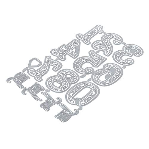 Conleke Lace Numbers Cutting Die Flower Shape Embossing Dies Carbon Steel Die Cuts Stencils for DIY Scrapbooking Album Paper Card Template Making Craft Decoration(10 Number)
