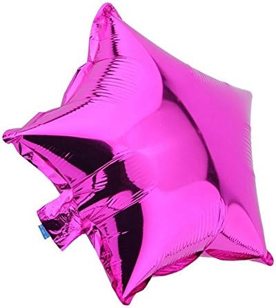 Ecape Foil Balloons Pentagram Star Shaped for Children and Party Decoration 18" Balloons Pack of 5 - Rose