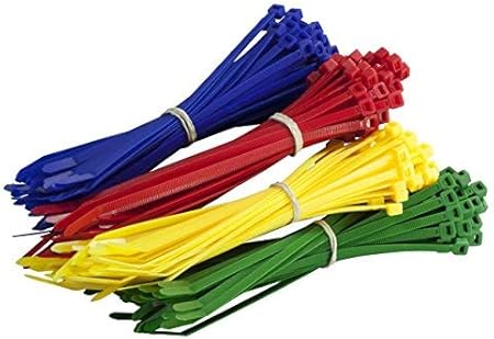 300 Bunte Kabelbinder Set - 200mm Nylon Kabelbinder 6 Farben