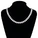 TOPGRILLZ Tennis Necklace for Women Silver Chain Choker Necklace 1Row 10mm 14K Gold Plated Cubic Zirconia Tennis Link Chain for Men 16/18/20/24inches