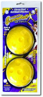 Screwball Softball Balls, Yellow
