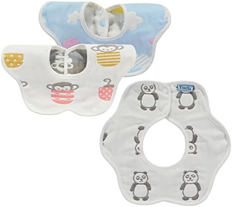 360 Rotational Baby Bibs,Organic Cotton Baby Drool Bibs Breathable Bandana Bibs for Baby Boys and Girls From 0 Months to 3 Years ,Super Soft and Absorben