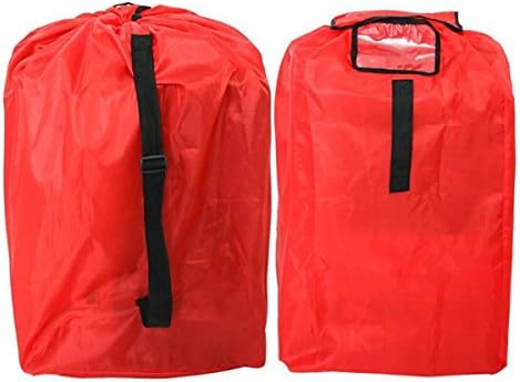 Car Seat Travel Bag Gate Check Bag for Air Travel Airplane Bag Fits All Toddler &amp; Infant Car Seats with Padded Shoulder Straps Easy to Carry Padded backpack Check your car seat in flight, 210d red