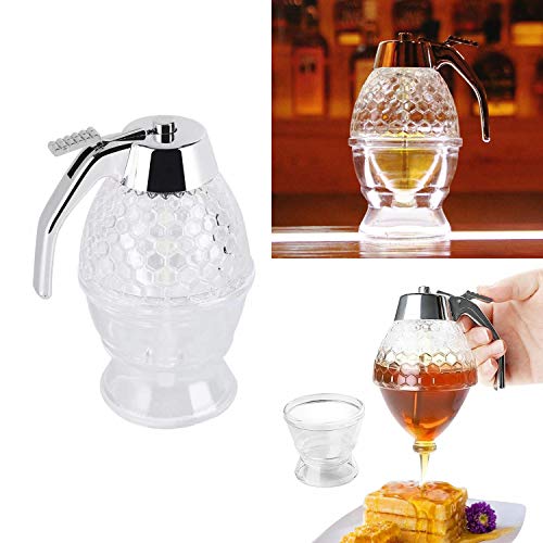 Squeeze Honey Dispenser,Plastic No Drip Maple Syrup Dispenser,Juice Jar