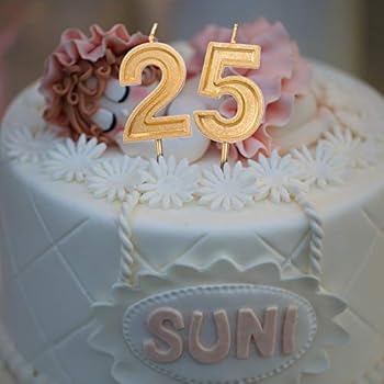 Amazon Com Luter Gold Glitter Happy Birthday Cake Candles Number Candles Number 8 Birthday Candle Cake Topper Decoration For Party Kids Adults Furniture Decor