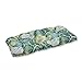 Pillow Perfect Tropic Floral Indoor/Outdoor Sofa Setee Swing Cushion, Tufted, Weather, and Fade Resistant, 19