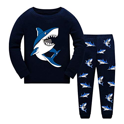 GSVIBK Boy Pajamas Kids Cotton 2 Piece Sleepwear Short Sleeve Pajama Set Toddler Pajamas G 8Years 236
