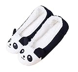 Women's Winter Warm Soft Plush Fleece Cartoon Panda Ballet House Indoor Slippers size 7-8 US panda