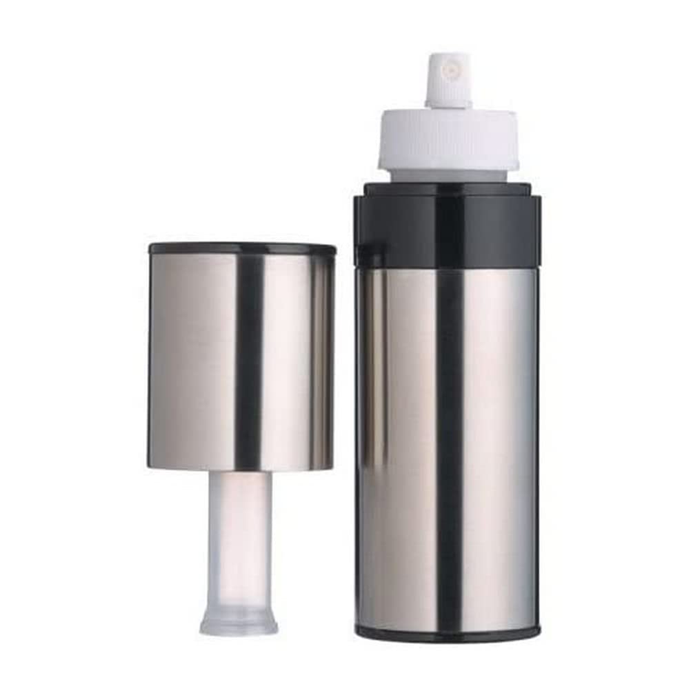 MasterClass Stainless Steel Oil Mister Spray Bottle, 150 ml (5.5 fl oz), Silver/White