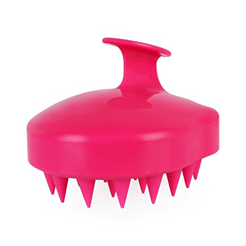 SUPRENT Shampoo Scalp Massage Brush, Silicone Soft Comb, Shower Hair Brush for Women(Rose Red)