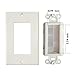 Brush Wall Plate Deco Bristle Insert with Single Gang Mounting Bracket for Low Voltage Cable Pass Through HDTV HDMI Home Theater Networking Wires (White)