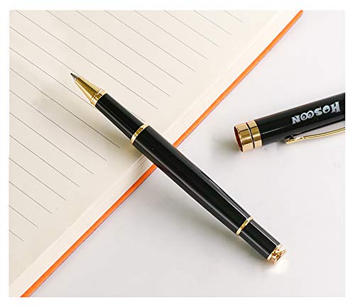 Hosoon Fancy Writing Pen Set,Black Pens For Birthday Gift (black golden)
