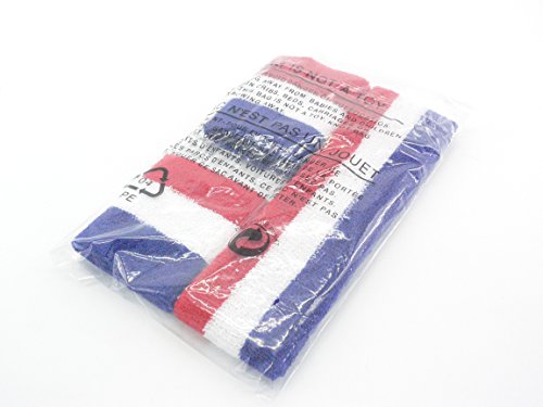 image for Oidon Sweatband Large Set 1 Headband + 2 Wristband Red White Blue, uni