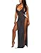 L&ZZ New Women’s Beach Tops Sexy Perspective Cover Dresses Bikini Cover-ups Net Coverups,Black,X-Large