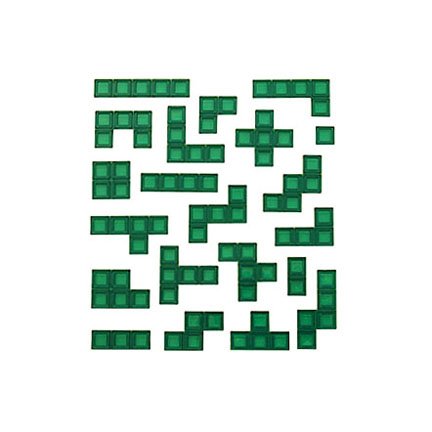 BLOKUS Game Replacement Parts ~ 21 GREEN PIECES