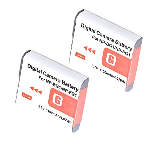 SANCC™ 2 Pack Battery for Sony NP-BG1 NP-FG1 Type G and Sony Cybershot DSC-HX9V, DSC-H70, DSC-H50, DSC-H55, DSC-H90, DSC-W290, DSC-H20, DSC-W80, DSC-HX5V, DSC-W55 SANCC™ 2 Pack Battery for Sony NP-BG1 NP-FG1 Type G and Sony Cybershot DSC-HX9V, DSC-H70, DSC-H50, DSC-H55, DSC-H90, DSC-W290, DSC-H20, DSC-W80, DSC-HX5V, DSC-W55