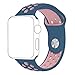 Apple Watch Sport Band, Fantete Soft Silicone Replacement Band for Apple Watch Series 2,Series 1,Sport,Edition ,38mm,S/M(Midnight Blue/Lightpink)