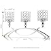 VINCIGANT Crystal Candle Holder Table Candelabras,3 Candle Stand Holders for Wedding Table Centerpieces,Home Decor Accents,Silver(Gift Boxed)