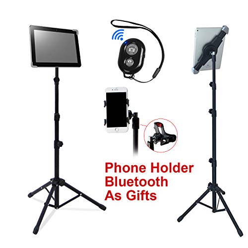image for T-SIGN IPad Tripod Stand Mount, Reinforced Foldable Floor, Height Adju