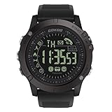 Sports Smart Watch, GOKOO S10 Pro Digital Outdoor Sports Smartwatch for Men with Pedometer, Calorie Counter, Distance, Stopwatch, Waterproof, Notifications Compatible with Android and iOS Phones