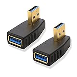 Cable Matters 2-Pack 90 Degree Right Angle USB Adapter (USB Right Angle Adapter Supporting USB 3.0)