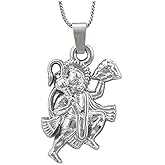 Spiritual Imagine Mart Lord Hanuman Pendant Locket with Chain Necklace For Men & Women, Stainless Steel
