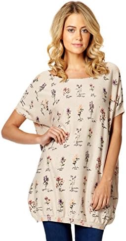 MISS JOLIE SHORT SLEEVE FLORAL PRINT JUMPER - BEIGE - GENUINE ORIGINAL DESIGN