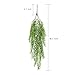 HO2NLE 2pcs Fake Hanging Plants Artificial Willow Leaves Faux Foliage Plastic Greenery Garland Wall Porch Patio Arch Balcony Basket Garden Party Wedding Decorations