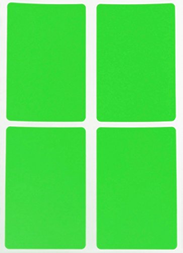 Royal Green Sticker Labels - Rectangular Label Stickers in Colors, Name Labels for Kids Clothing and School Supplies, Labels for Storage Bins, File Folder Labels, 3x2 inches, 60 Pack (Neon Green)