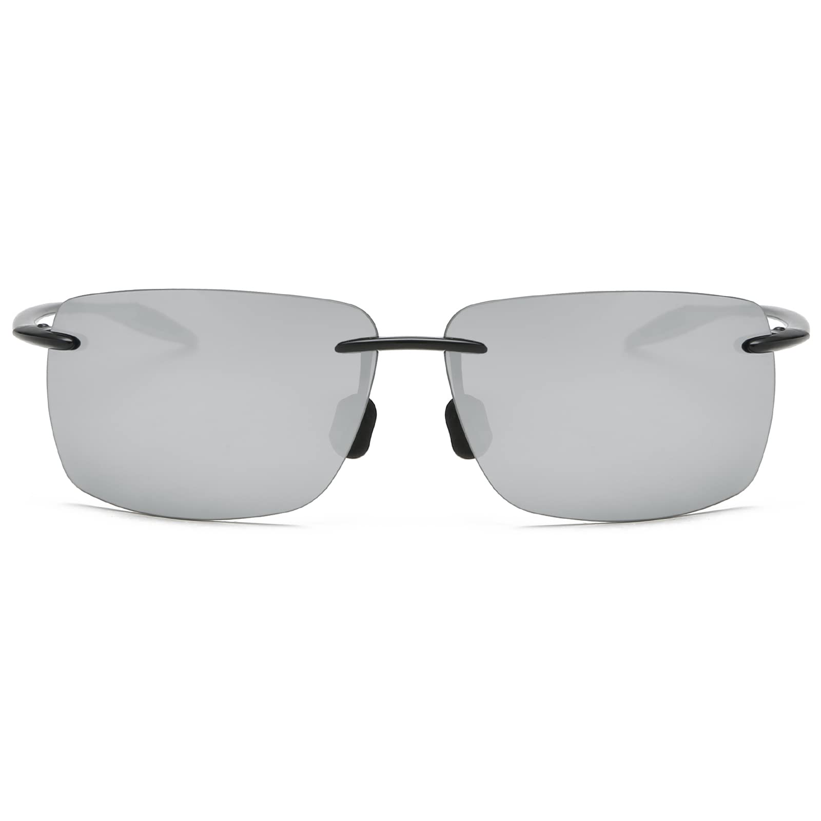 Polarized Sports Sunglasses for Men and Women Driving Cycling Running Fishing Golf 100% UV Protection Rimless Sun Glasses Fashion Unisex Shades Retro Eyeglasses Anti Glare Classic Mirror Lens Eyewear