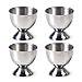 MyLifeUNIT Stainless Steel Soft Boiled Egg Cups Holder Stand Storage (4 Packs)