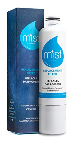 Samsung DA29-00020B Water Filter Replacement. Compatible Samsung Models: DA29-00020B-1, DA29-00020B, Haf-Cin/Exp, RF263BEAESR, RF28HMEDBSR, RF4287HARS, RF28JBEDBSG, Many More Samsung Models -Mist