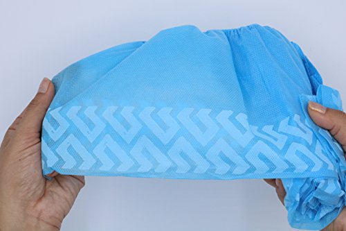 Premium Disposable Blue Boot & Shoe Covers Booties For Movers Hygienic Medical Floor Protection Non-Slip Durable Water Resistant Recyclable 100-Pack (Large Size Fits Most)