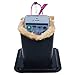 Gracallet® High Quality Black Pu Leather Eyeglasses Holder Stand with Light Brown Color Plush Lined