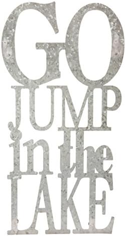 Cape Craftsmen Go Jump In The Lake 3D Cursive Metal Wall Decor