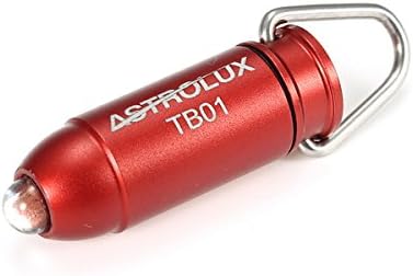 Tactical LED Flashlight Mini, Portable, Perfect for Travel, Nigth Use and Weather Proof (2 Sets of Batteries Included) Red Aluminium