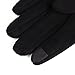 Women Winter Gloves Touchscreen Warm Black Texting Gloves for Ladies Driving Suede Leather Fleece Windproof
