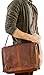 Handmadecraft Leather Satchel Shoulder Business Office Smart Casual College Uni Bag Natural Brown Vintage Unisex U4 (Brown)