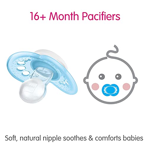 MAM Variety Pack Baby Pacifier, Includes 3 Types of Pacifiers, Nipple Shape Helps Promote