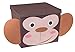 Clever Creations Cute Monkey Stackable Storage Organizer Collapsible Storage Box Any Room | Perfect Size Chest for Organizing Dog Toys, Clothes, Shoes and More!