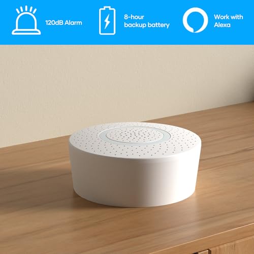 AGSHOME 15-Piece Wireless Home Alarm - Home Burglar Alarm - DIY with Wi-Fi & App Notifications - Includes Siren, 10 Sensors, 2 Remote Controls, 1 Motion Sensor, 1 Keyboard, Compatible with Alexa