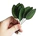 Fake Faux Artificial Green Wired Silk Floral Leaves for Home Kitchen Party Decorations or Handcrafts 200 Counts by ZXSWEET