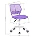 GreenForest Kids Teens Office Chair, Purple, Modern, Armless, Low Back, Ergonomic, Nylon Seat, 10.25 lbs