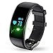 Longess Fitness Tracker, App-Enabled Bluetooth 4.0 Water Resistance Smart Watch, Sleep and Heart Rate Monitor Compatible with Android and IOS Smartphones (Black)