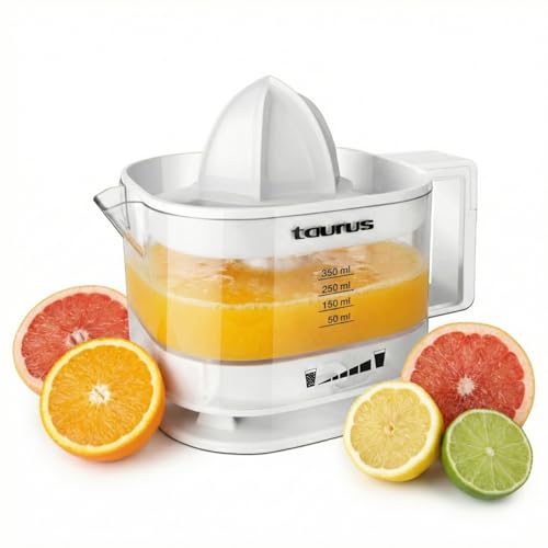 TC-350 - Presse agrumes électrique 800W, Double sens de rotation, 350ml, Filtre à pulpe réglable, Boîtier pour câble, Amovible